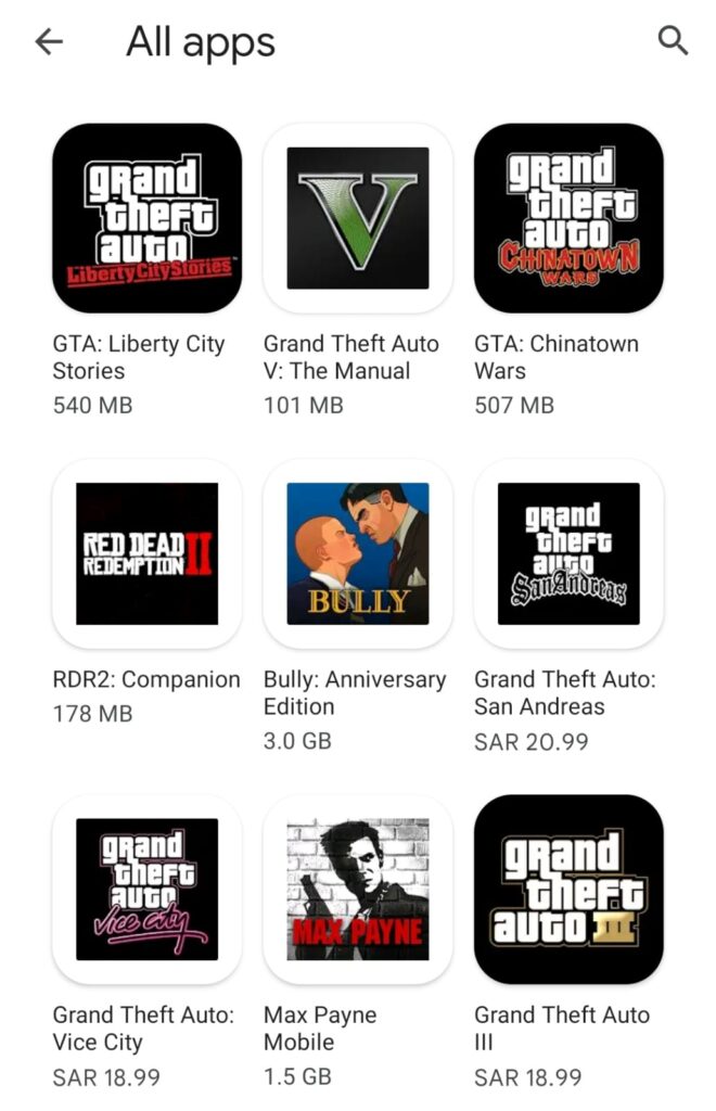 Rockstar Games on Android Mobile
GTA Mobile Version
